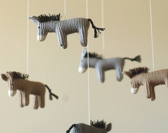 baby mobile / DONKEY mobile / pony mobile / horses mobile / nursery mobile / baby shower git /