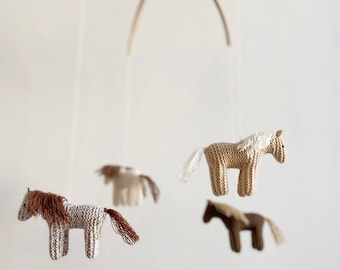 baby crib mobile - nursery mobile - Horse mobile - Pony mobile