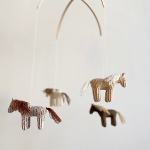 baby crib mobile - nursery mobile - Horse mobile - Pony mobile