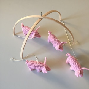 baby mobile nursery mobile piglet mobile pig mobile farm theme nursery image 3