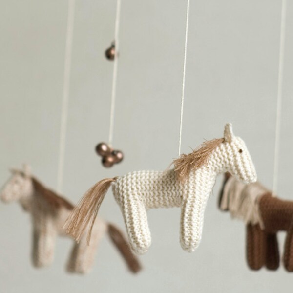 baby mobile - nursery mobile - horse mobile - pony mobile  - DREEMS RIDER - made to order