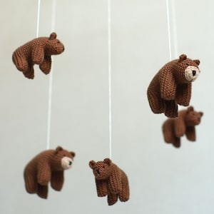 nursery mobile / baby mobile /  bear mobile / woodland mobile /  made to order