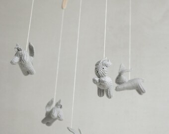 bunny rabbit cot mobile