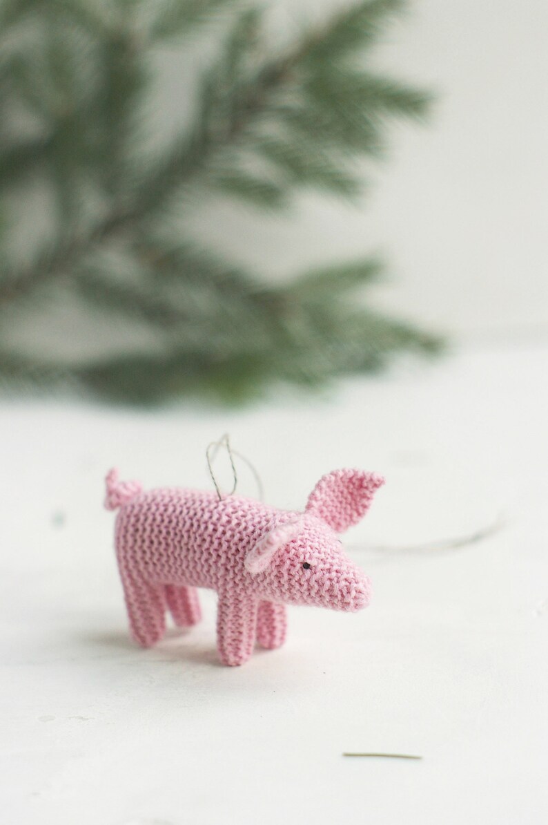 Pink Pig Christmas Decoration 