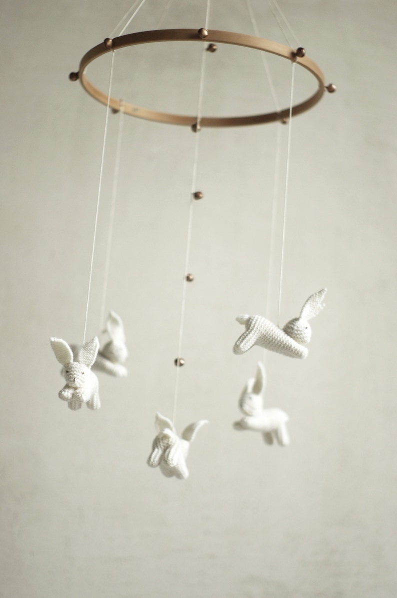 Baby Mobile / Bunny Mobile / Rabbit Mobile / Jumping Hare Etsy