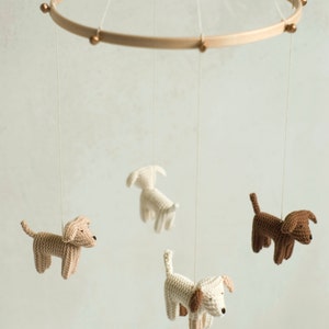 Baby mobile dog mobile FLYING PUPPIES baby shower gift nursery mobile baby crib mobile image 3