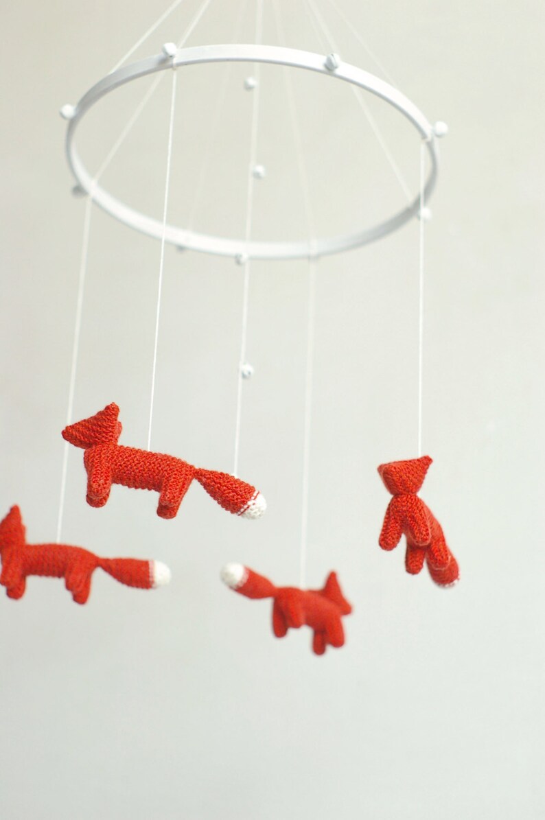 Baby mobile nursery mobile fox mobile baby crib mobile Etsy