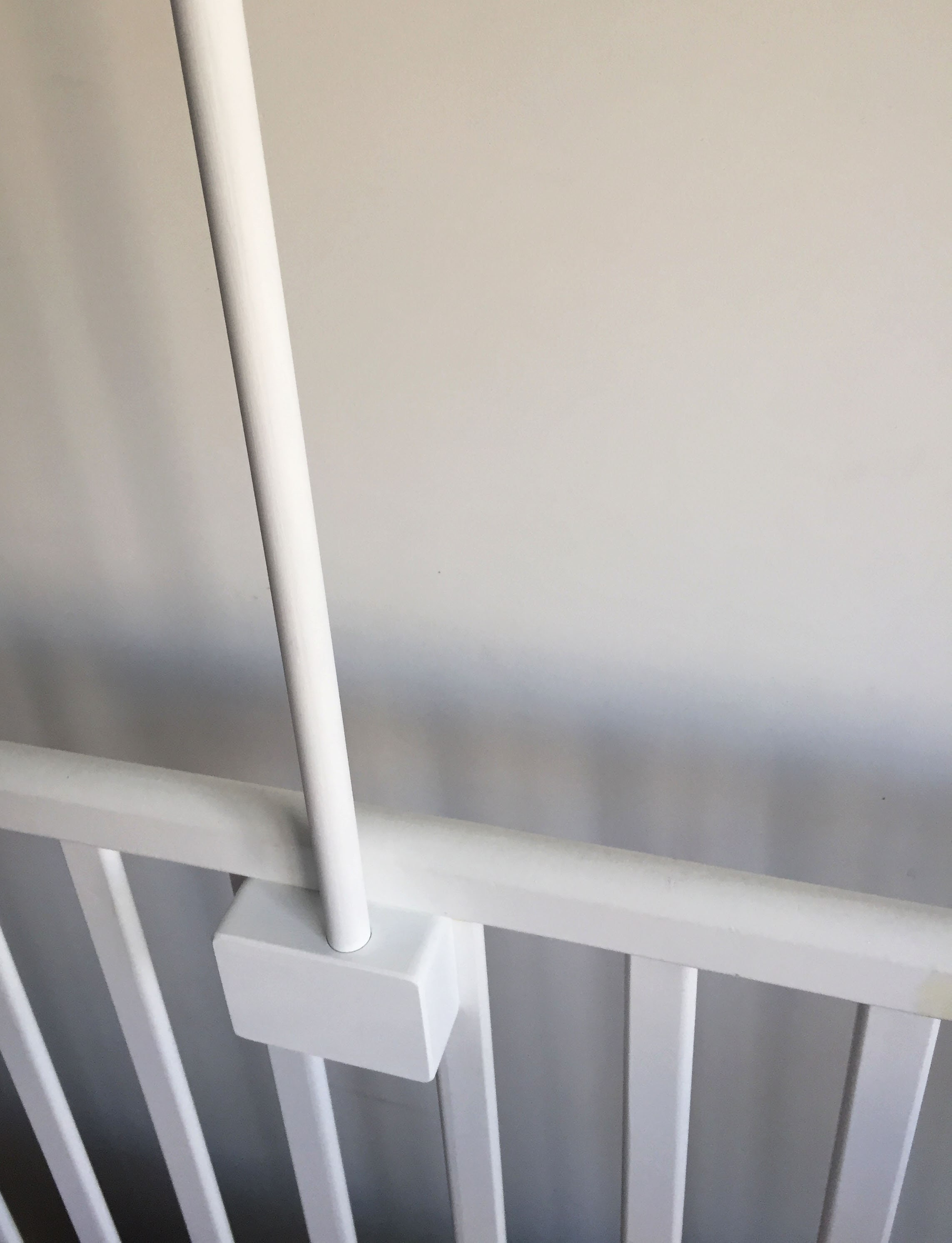 Baby Mobile Arm in WHITE / Baby Crib Attachment / Wooden Etsy