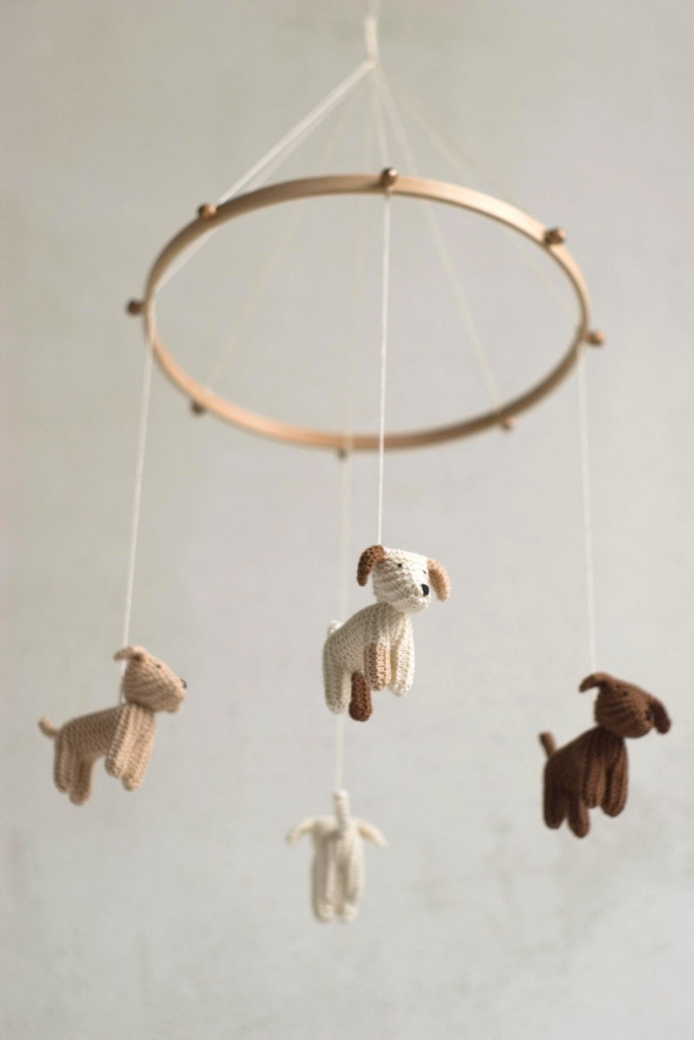 Baby mobile - dog mobile - FLYING PUPPIES- baby shower gift - nursery mobile - baby crib mobile