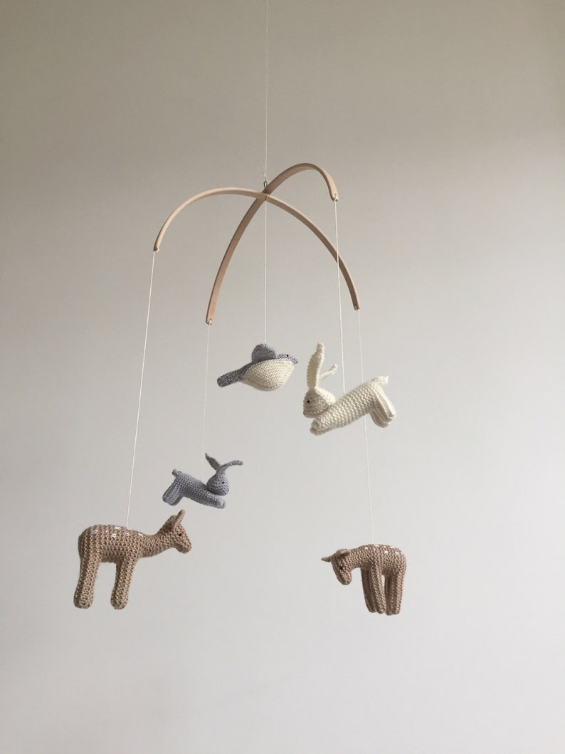 nursery mobile Baby Animals woodland nursery mobile forest animals mobile image 4