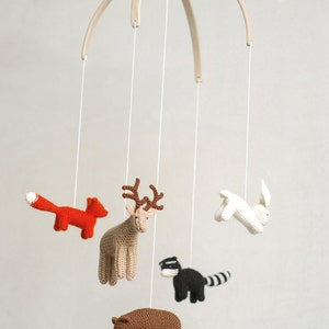 baby mobile woodland baby mobile forest animals mobile baby shower gift made to order image 2