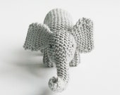 knitted toy MY FRIEND ELEPHANT / eco kids  / baby or toddler gift / made to order (in 1 week)