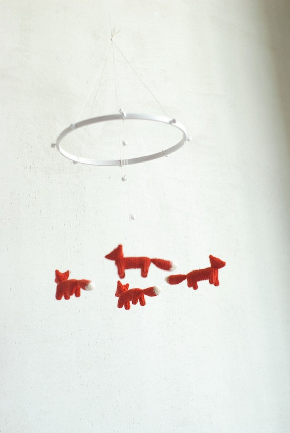 Baby Mobile Nursery Mobile Fox Mobile Baby Crib Mobile Etsy
