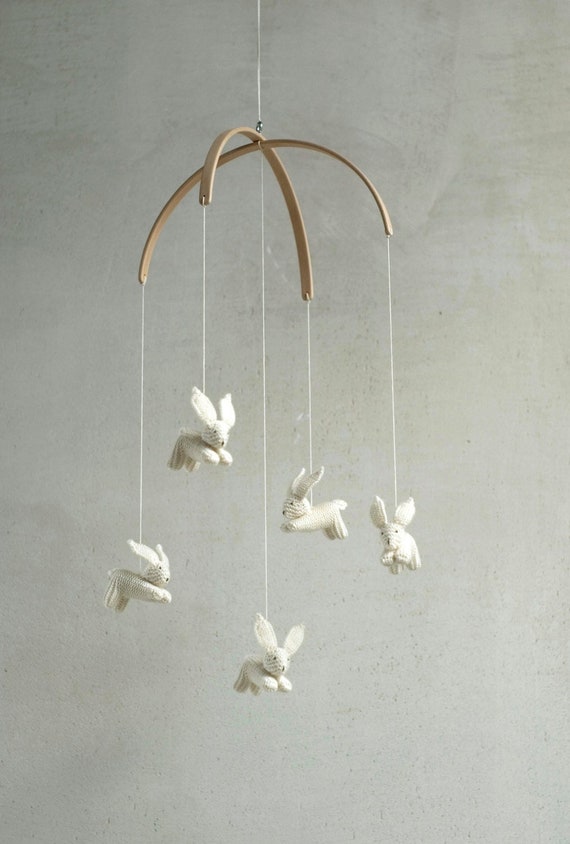 Baby Mobile Bunny Mobile Rabbit Mobile Jumping Hare Etsy Israel