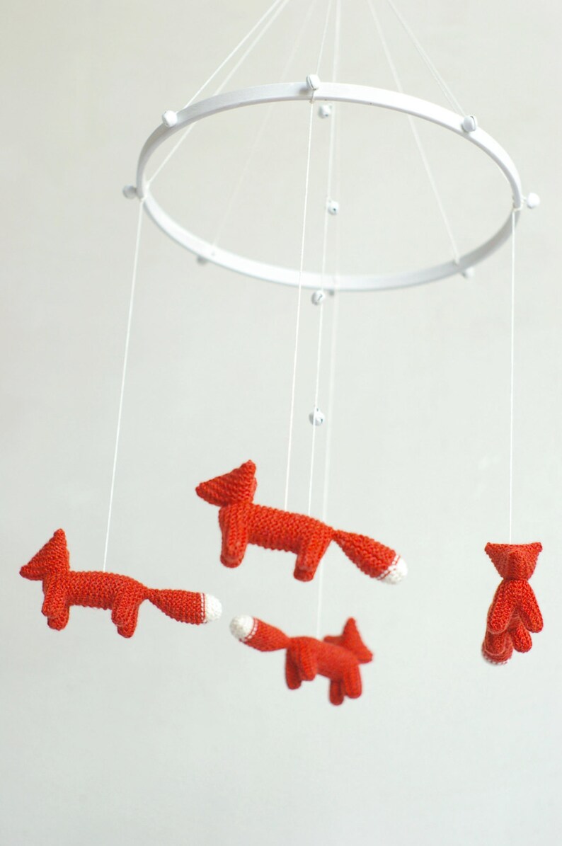 Baby mobile nursery mobile fox mobile baby crib mobile Etsy