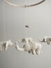 baby mobile - nursery mobile - elephant mobile - SWEETEST DREEMS- baby shower gift - knit animals mobile