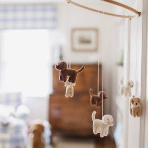Baby mobile dog mobile FLYING PUPPIES baby shower gift nursery mobile baby crib mobile image 4