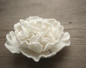 flower brooch peony  APRIL  LIGHT   / felted flower / made to order