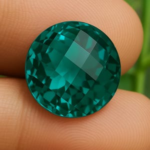 15.60ct Round Cut Grandidierite Gemstone: Rare Bluish Green Crystal