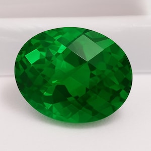 16 Carat Tsavorite Garnet: AAA Dark Green Oval Gemstone