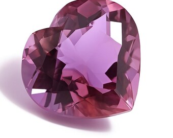 Gema de alejandrita natural con corte de corazón: piedra que cambia de color (12 ct)