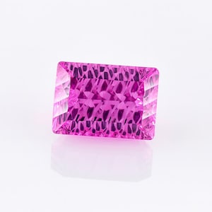10 Carat Royal Pink Ceylon Sapphire: Emerald Cut Loose Gemstone