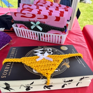 Cheeky Crochet Book Thong Bookmark