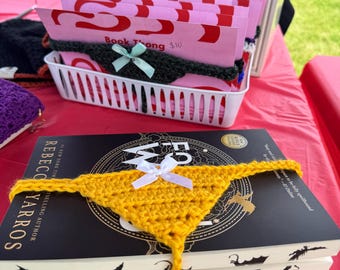 Cheeky Crochet Book Thong Bookmark