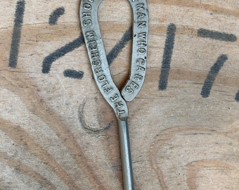 Antique Florsheim Shoe Advertising Button Hook | "For The Man Who Cares" | c. 1910s | Shoe Memorabilia | Collectible Menswear Accessory