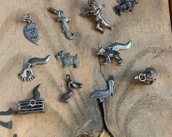 Sterling Silver Bracelet or Necklace Charm/Pendant - A single item of your choice