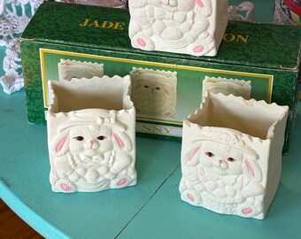 World Bazaar Bisque Bunny Bags Jade Collection Set of 3
