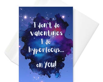 Tarjetas de San Valentín neurodivergentes: Amor con TDAH/AU (Descarga digital A5)