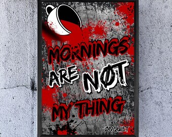 Neurodivergent Coffee Art Print: Funny ADHD Autism Quote (Digital Download A3/A4)