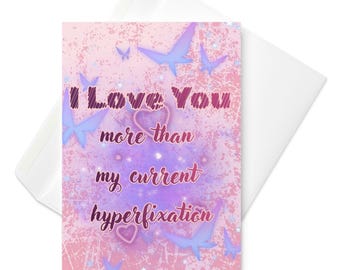 Tarjetas de San Valentín neurodivergentes: Amor para personas con TDAH y autismo (Descarga digital tamaño A5)