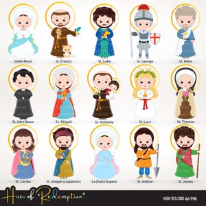 Saints clipart, PART 2, cute saints, Jesus clipart, Catholic images, Religious, Sunday school clipart
