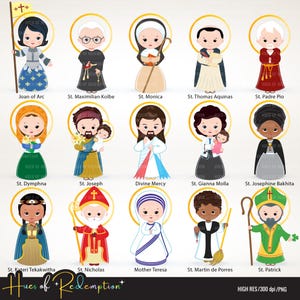 Saints clipart, PART 1, cute saints, Jesus clipart, Catholic images, Religious, Sunday school clipart