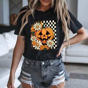 Happy Halloween Pumpkin T-Shirt: Unisex Garment-Dyed Cotton Tee