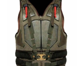 Bane-Inspired Tactical Vest: Faux Leather Villain Costume.