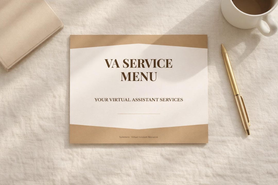 Virtual Assistant Service Menu Template – Editable Canva VA Pricing ...