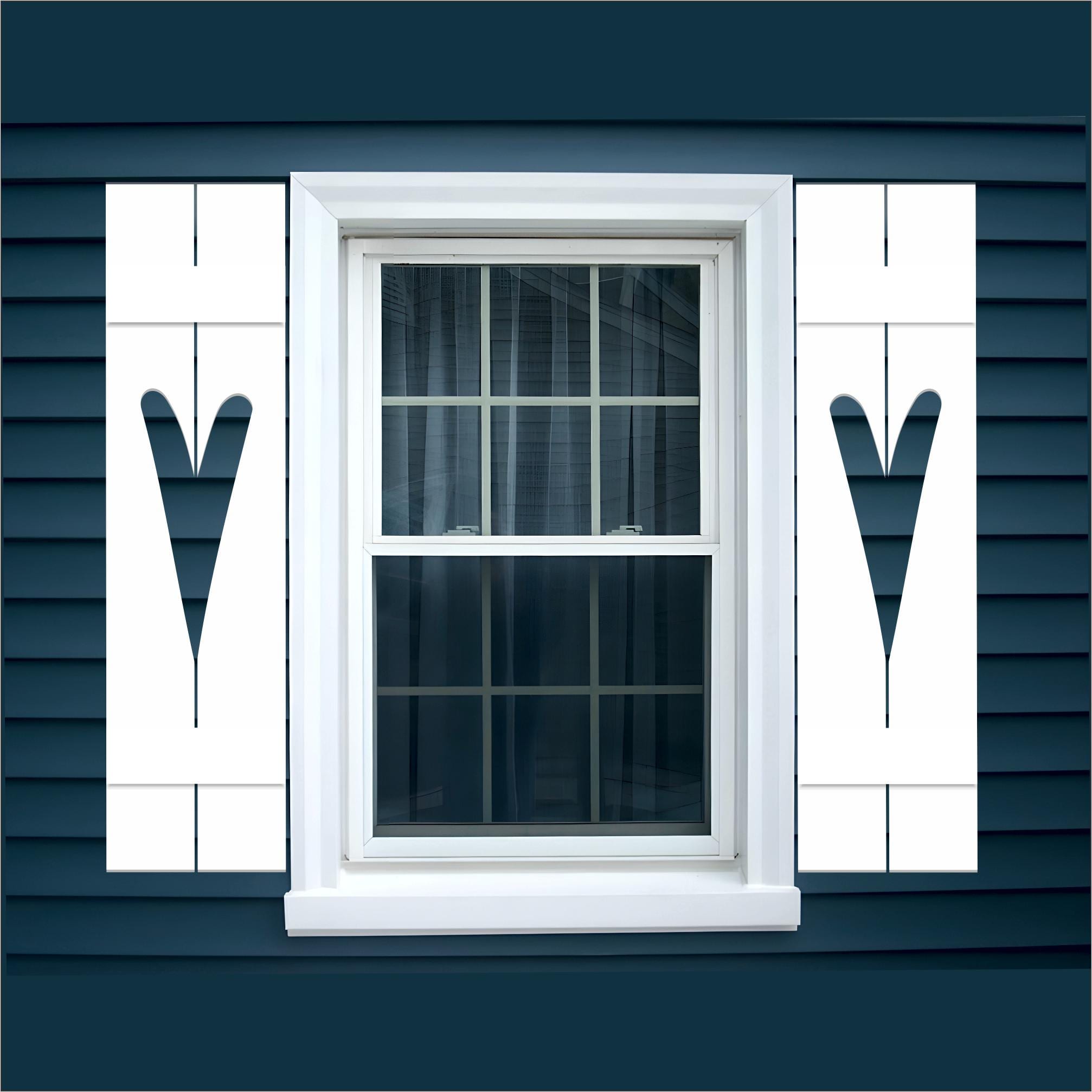 Whimsical Heart PVC Window Shutters - Tropical Weatherproof Decor, Sold Separately