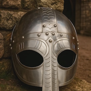 Viking Helmet | Medieval Norse Warrior Helmet | Handcrafted Steel LARP Cosplay Helmet | Viking Costume Armor | Norse Helmet Replica