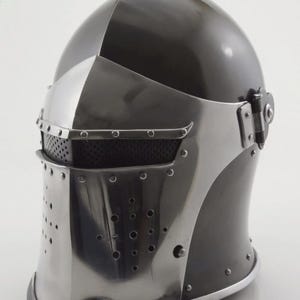 Medieval Barbute Helmet – Knight Armor Helmet for LARP, Cosplay & Reenactment | Handmade Steel Barbarian Helmet | Collector’s Gift