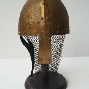 Medieval Viking Norman Helmet | Wearable Chainmail Nasal Helmet | Steel Knight Cosplay Armor