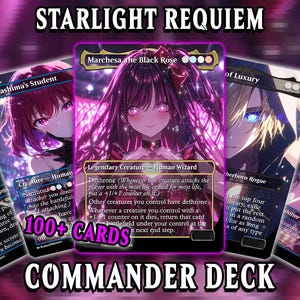 Starlight Requiem: Aangepast MTG Commander Proxy Deck – Oshi no Ko Anime Thema | EDH 100+ Kaarten | Starlight Requiem