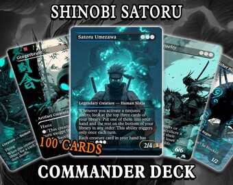 Mtg Commander Decks Magic: The Gathering Commander EDH Deck - Satoru Umezawa, 100-Card Custom Deck, Ninjutsu Theme (Dimir Colors - Used) Mtg Anime Deck Mtg Commander Decks Magic: The Gathering Commander EDH Deck - Satoru Umezawa, 100-Card Custom Deck, Ninjutsu Theme (Dimir Colors - Used) Mtg Anime Deck