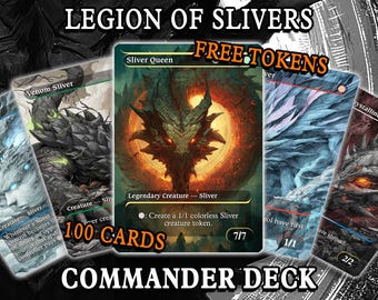 マジック：ザ・ギャザリング MTG commander Slivers deck (100 cards) MTG Commander EDH Sliver Hivelord 100 Cards Custom Deck 5 Color