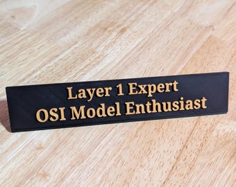 OSI Model Layer 1 Desk Plate