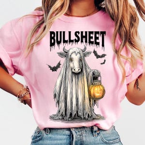 Retro Bullsheet Halloween Png, Moo I Mean Boo Png, Funny Halloween Highland Cow Png, Trendy Cute Cow Shirt Design, Trick Or Treat Png 5