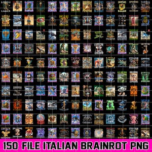 150+ Italian Brainrot Homage Png Bundle, Italian Brainrot  Design, Bombardino Crocodilo Png, Tralalero Tralala, Tung Tung Tung Sahur Png