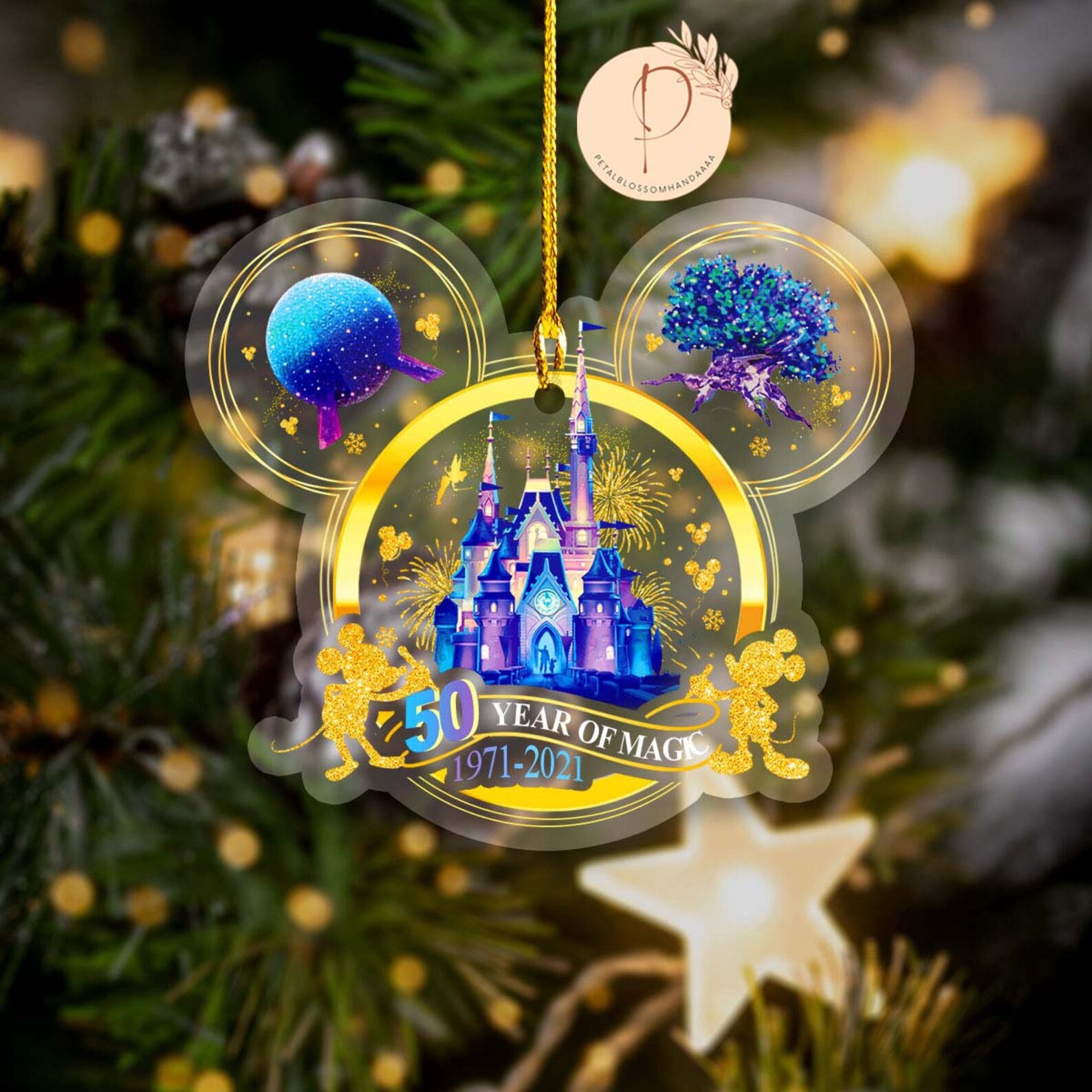Walt Disney 50th Anniversary Christmas Ornament Disney 50th Etsy